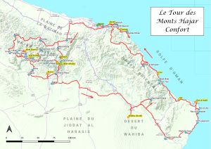 Carte du circuit Le Tour des Monts Hajar - Confort