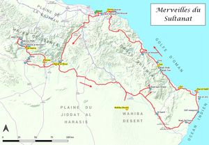 Carte du circuit Merveilles du Sultanat