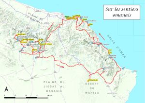 Carte du circuit Sur les sentiers omanais