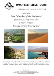 Roadbook by Oman Self Drive Tours.