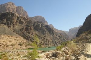 Le Wadi al Arbiyeen, dans les montagnes du Hajar Oriental. 